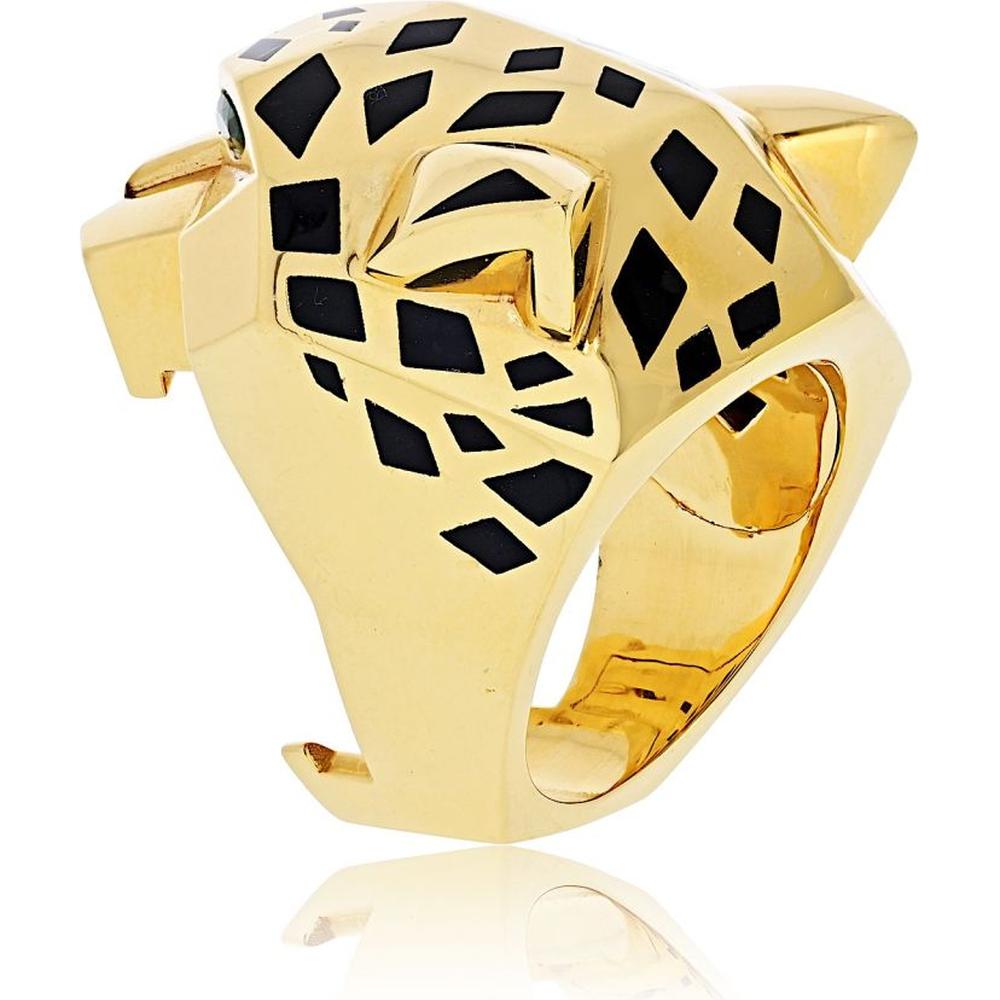 18K Yellow Gold Panther Ring by Cartier - Estate Ring, 65.5 Grams, Size 8