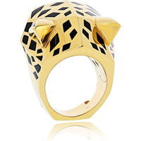 18K Yellow Gold Panther Ring by Cartier - Estate Ring, 65.5 Grams, Size 8