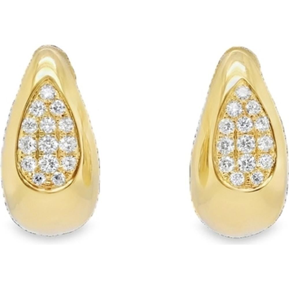 18K Yellow Gold Pear-Inspired Diamond Stud Earrings by Afarin