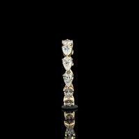 18K Yellow Gold Pear Shape Eternity Band with East-West Set Lab Diamonds - 2.02 Carat Total Diamond Weight - Covaloro Fine Jewelry