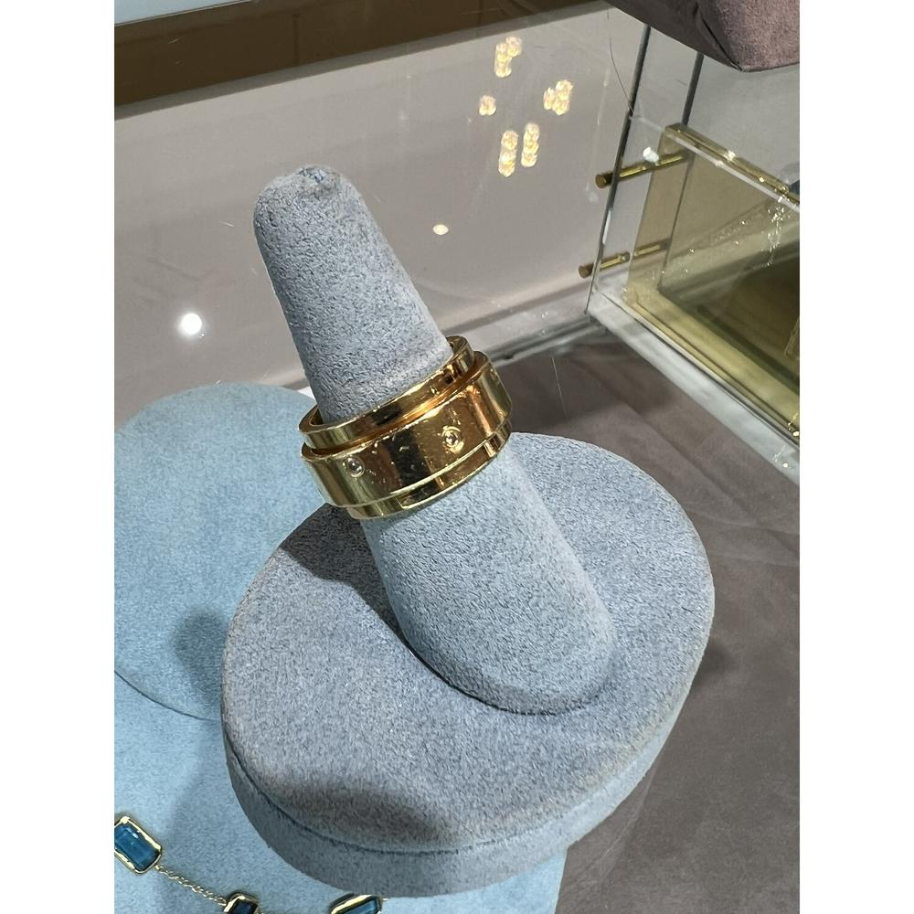 18K Yellow Gold Piaget Possessions Spin Ring with Diamonds - 17.54 Grams