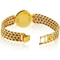 18K Yellow Gold Piaget Slim 23mm Bracelet Watch with Pavé Diamond Dial and Manual-Wind 18-Jewel Movement