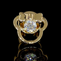 18K Yellow Gold Round Brilliant Cut Lab Diamond Stud Earrings - 0.11 Carat Total Weight, E-F Color VS Clarity - Covaloro Fine Jewelry