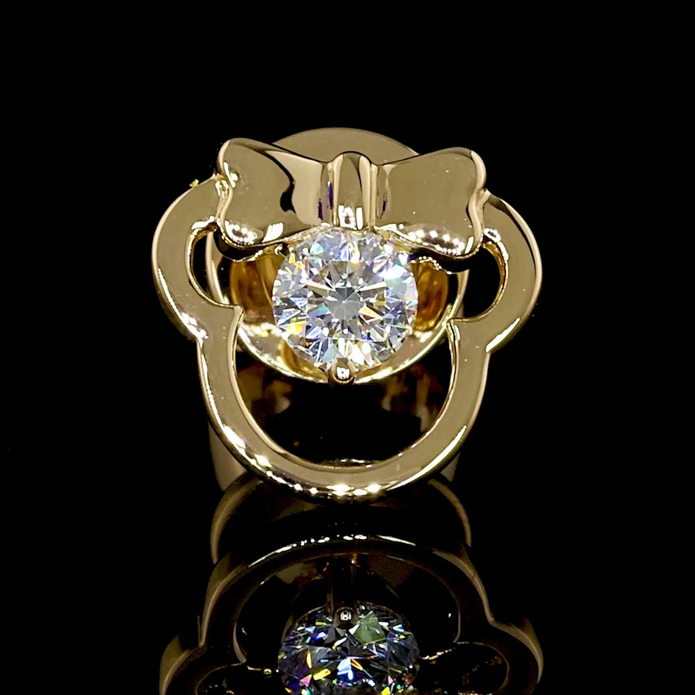 18K Yellow Gold Round Brilliant Cut Lab Diamond Stud Earrings - 0.11 Carat Total Weight, E-F Color VS Clarity - Covaloro Fine Jewelry