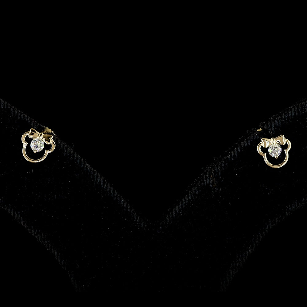 18K Yellow Gold Round Brilliant Cut Lab Diamond Stud Earrings - E-F Color VS Clarity - 0.10 Carat Total Weight (0.05 Carat Each Stone) - Covaloro Fine Jewelry