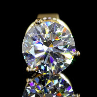 18K Yellow Gold Round Brilliant Cut Martini Stud Earrings with Lab Diamonds - 0.78 Carat Total Weight (E-F Color, VS2 Clarity, IGI Certified) - Covaloro Fine Jewelry