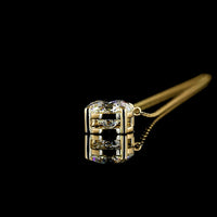 18K Yellow Gold Round Solitaire Pendant with 2.01 Carat Lab Grown Brilliant Cut Diamond - E-F Color, VS1 Clarity - Covaloro Fine Jewelry