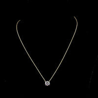 18K Yellow Gold Round Solitaire Pendant with 2.01 Carat Lab Grown Brilliant Cut Diamond - E-F Color, VS1 Clarity - Covaloro Fine Jewelry