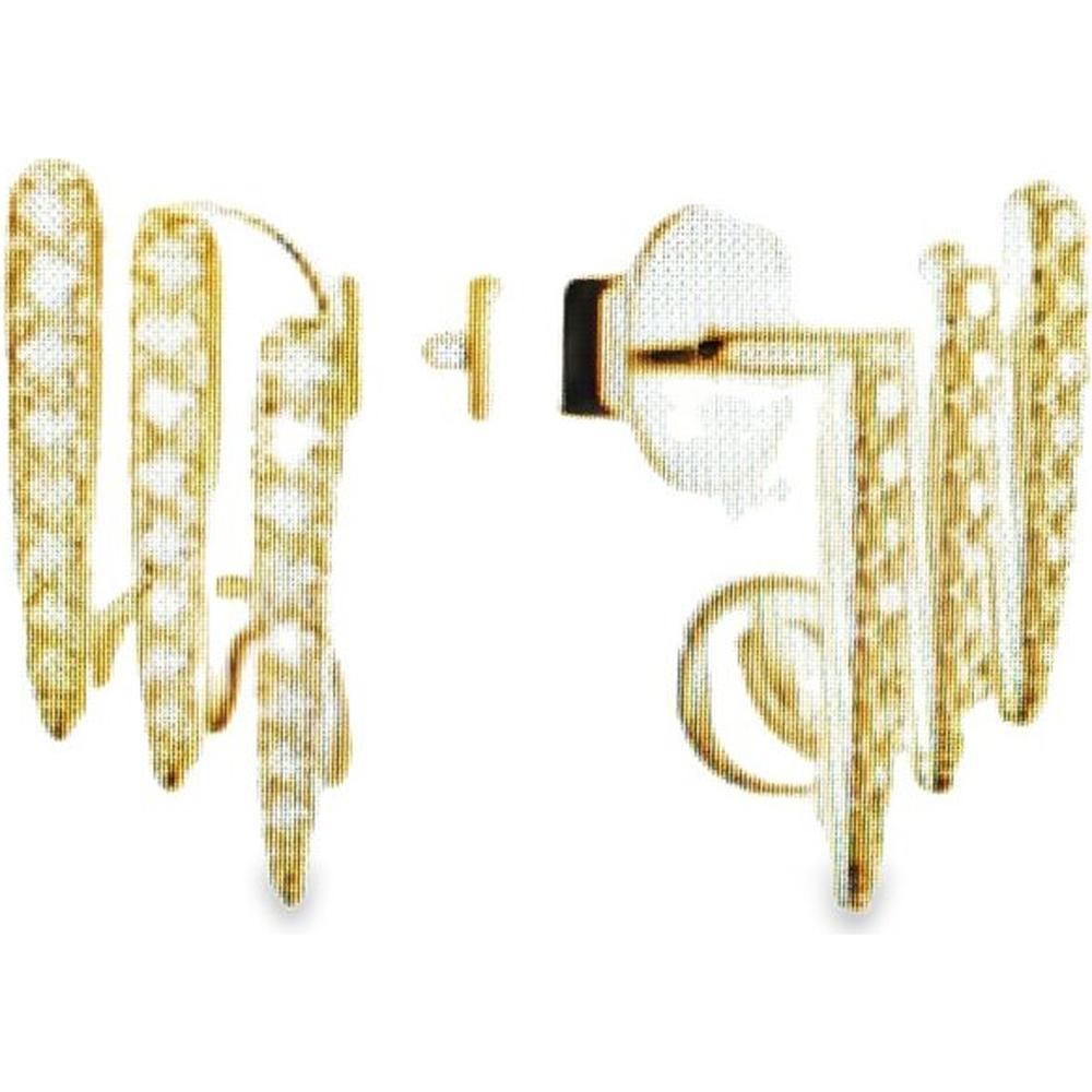 18K Yellow Gold Sculptural Diamond Drop Earrings by Afarin