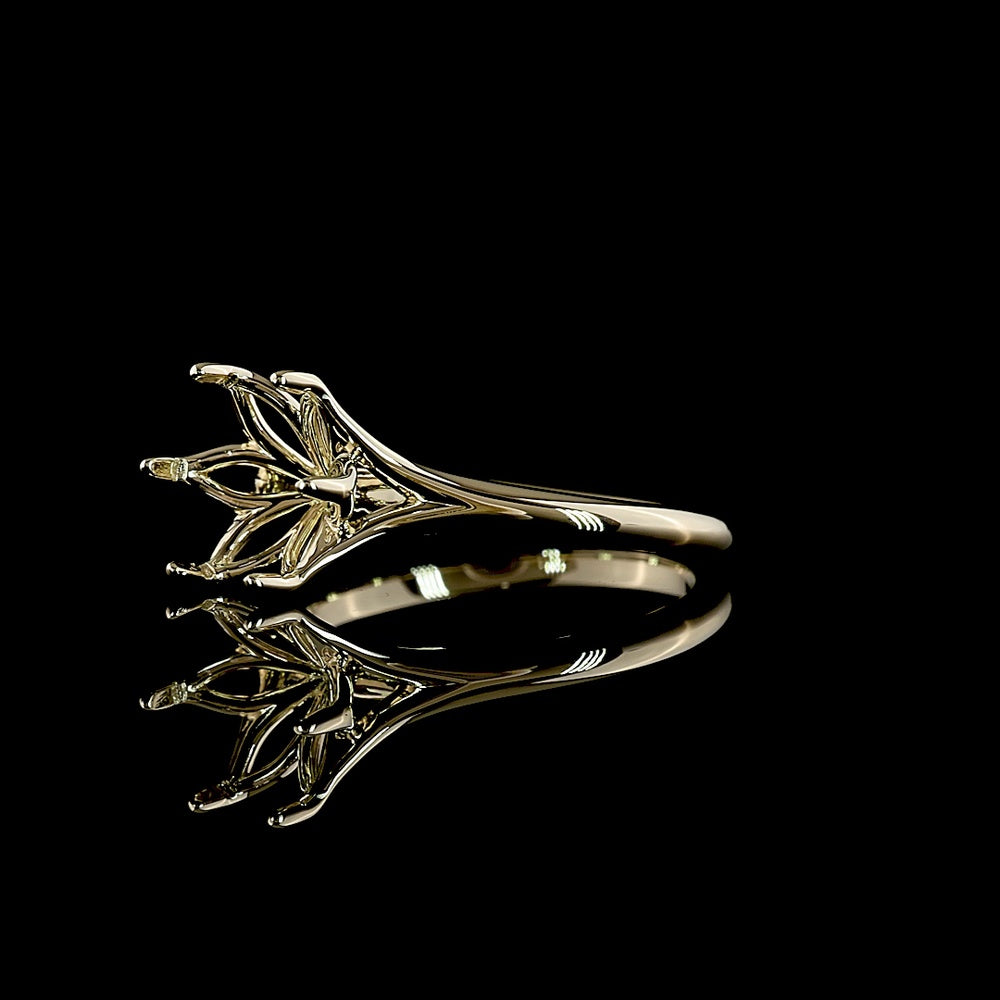 18K Yellow Gold Solitaire Ring with 2.55 Carat Round Brilliant Lab Diamond - E-F Color VS1 Clarity IGI Certified - Covaloro Fine Jewelry