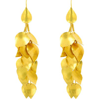 18K Yellow Gold Statement Drop Earrings - 19.30 Grams