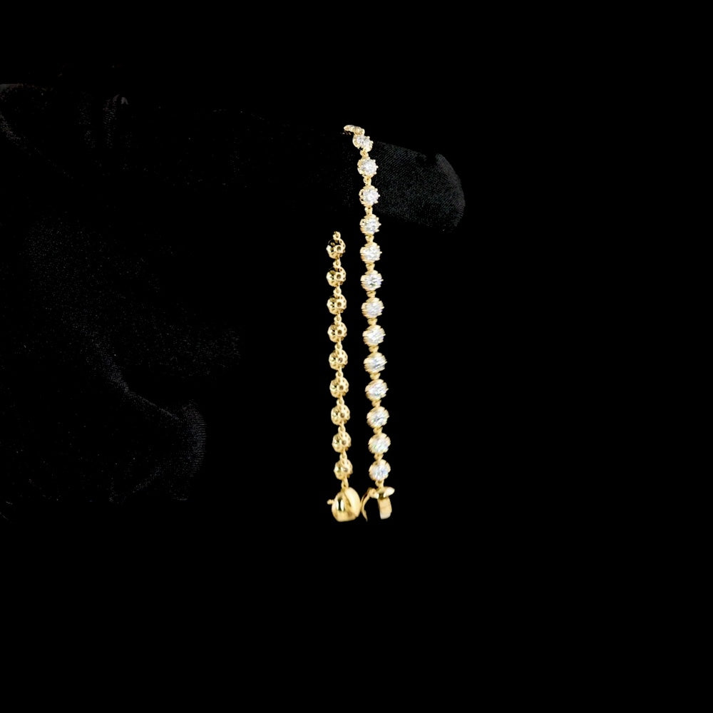 18K Yellow Gold Station Bracelet with 27 Bezel-Prong Set Round Lab Diamonds - 3.82 Carat Total Weight, E-F Color VS2 Clarity - Covaloro Fine Jewelry