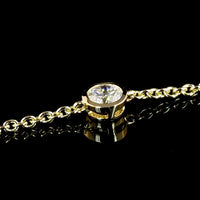 18K Yellow Gold Station Necklace with Bezel-Set Round Lab Diamonds - 1.99 Carat Total Weight, D VS1 Quality - Covaloro Fine Jewelry