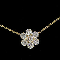 18K Yellow Gold Station Necklace with Round Brilliant Cut Lab Diamonds - 4.98 Carat Total Diamond Weight - Covaloro Fine Jewelry