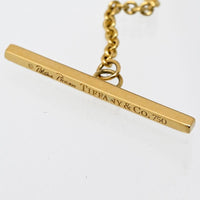 18K Yellow Gold Tiffany & Co. Geometric Enamel Necklace with Multi-Color Stripes