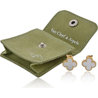 18K Yellow Gold Van Cleef & Arpels Alhambra Earrings with Mother-of-Pearl Clovers