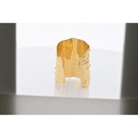 18K Yellow Gold Van Cleef & Arpels Manchette Hammered Cuff Bracelet - Iconic Bold Design, 160 Grams