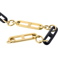 18K Yellow Gold Vintage Gucci Link Bracelet with Wood Elements