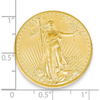 22K Gold 1/2 oz. American Eagle Coin Pendant - Iconic Lady Liberty Design