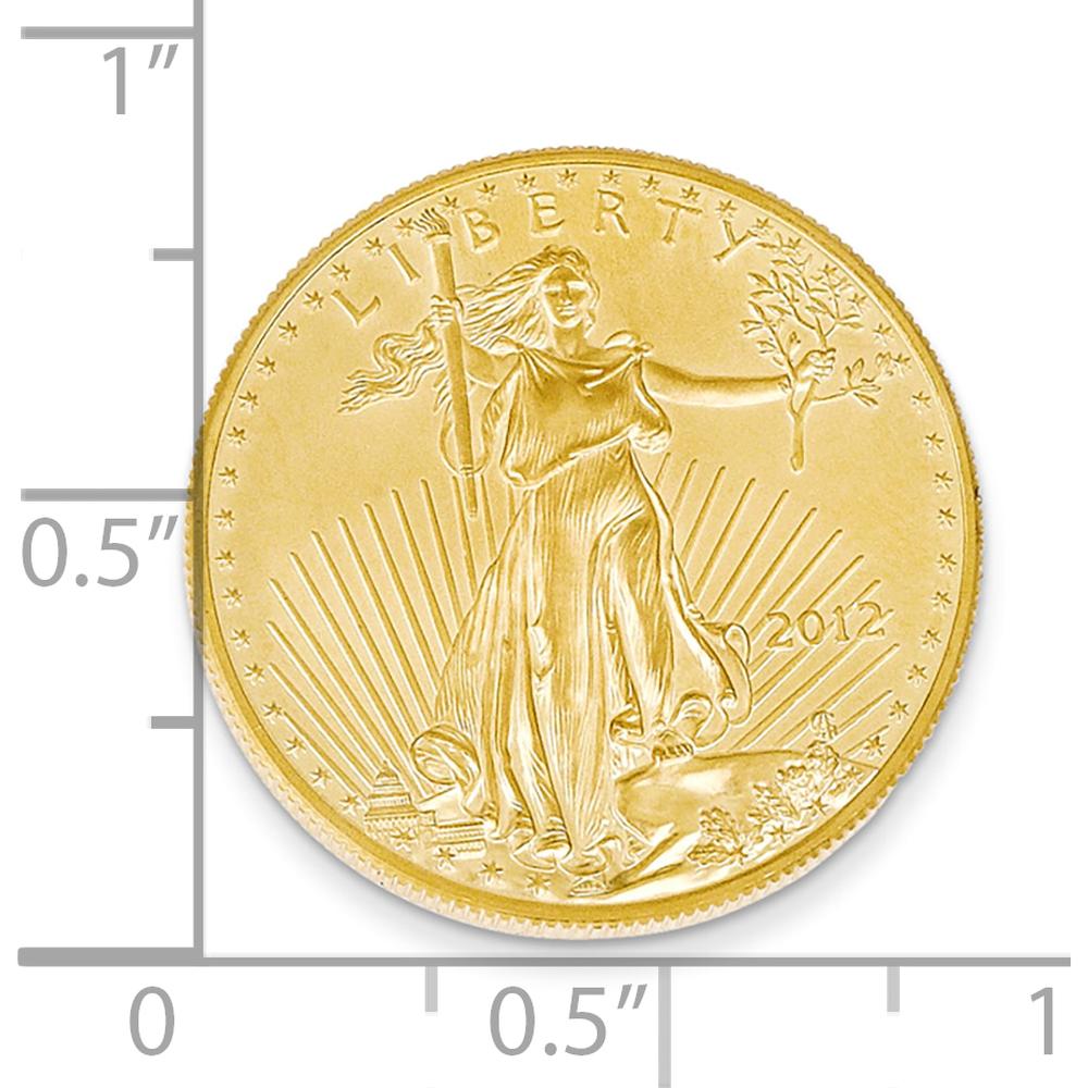 22K Yellow Gold 1/4 oz. American Eagle Coin Pendant - 2024 Edition