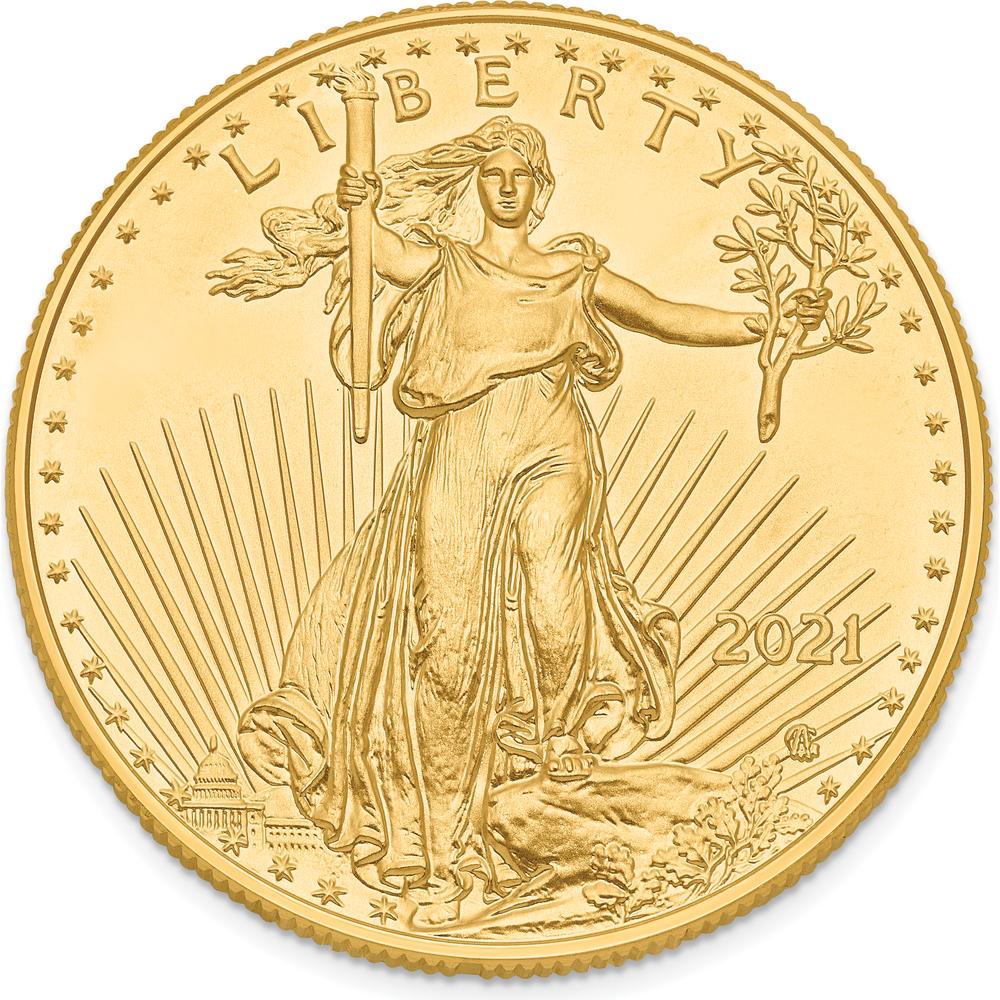 22K Yellow Gold 1 oz. American Eagle Coin Pendant
