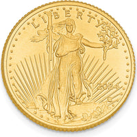 22K Yellow Gold American Eagle Coin Pendant - 16.5mm