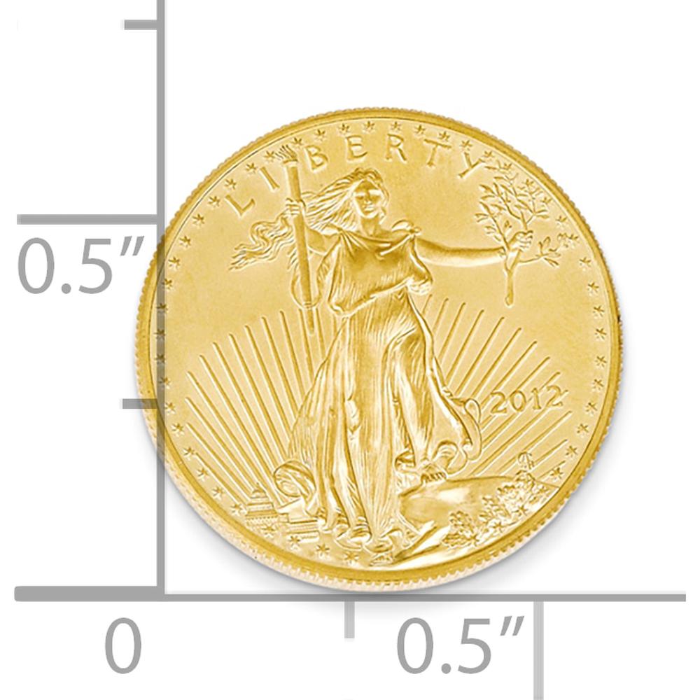22K Yellow Gold American Eagle Coin Pendant - 16.5mm