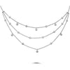 3-Strand Necklace with Bezel Set Diamonds 14kw