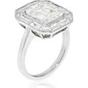 4 Carat Emerald Cut Diamond Platinum Engagement Ring