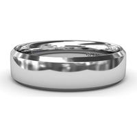 6mm High Polish Beveled Edge Men's Band by Fana