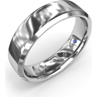 6mm High Polish Beveled Edge Men's Band by Fana