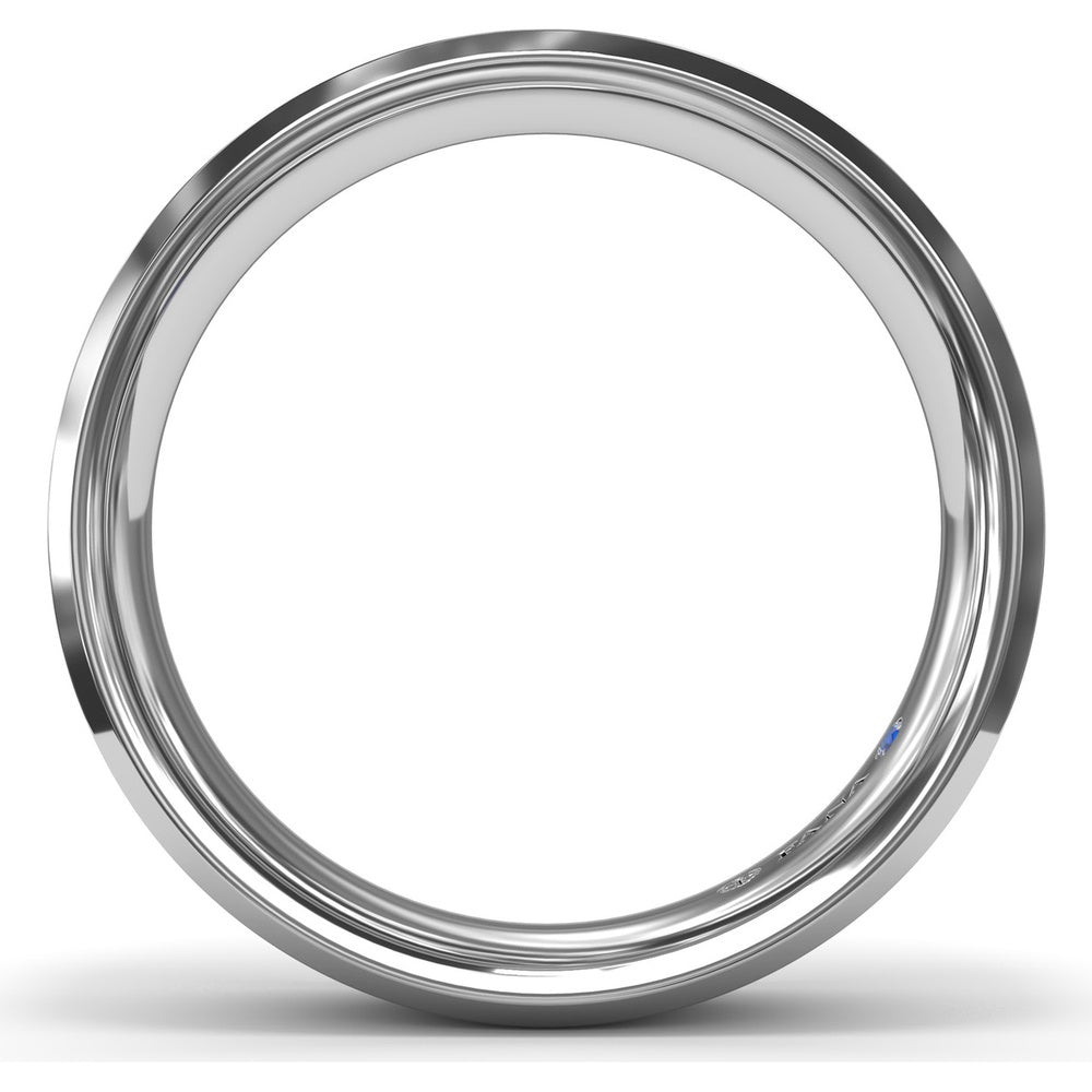 6mm High Polish Beveled Edge Men's Band by Fana