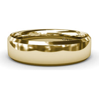 6mm High Polish Beveled Edge Men's Band by Fana