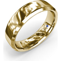 6mm High Polish Beveled Edge Men's Band by Fana