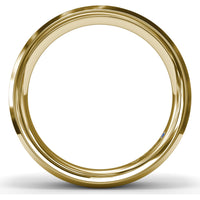 6mm High Polish Beveled Edge Men's Band by Fana