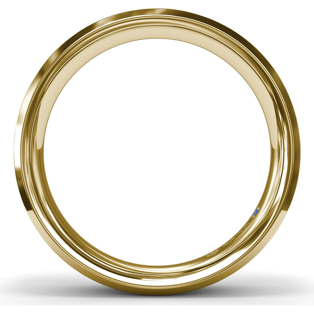 6mm High Polish Beveled Edge Men's Band by Fana