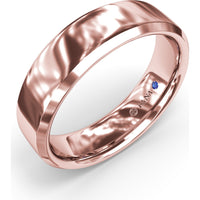 6mm High Polish Beveled Edge Men's Band by Fana