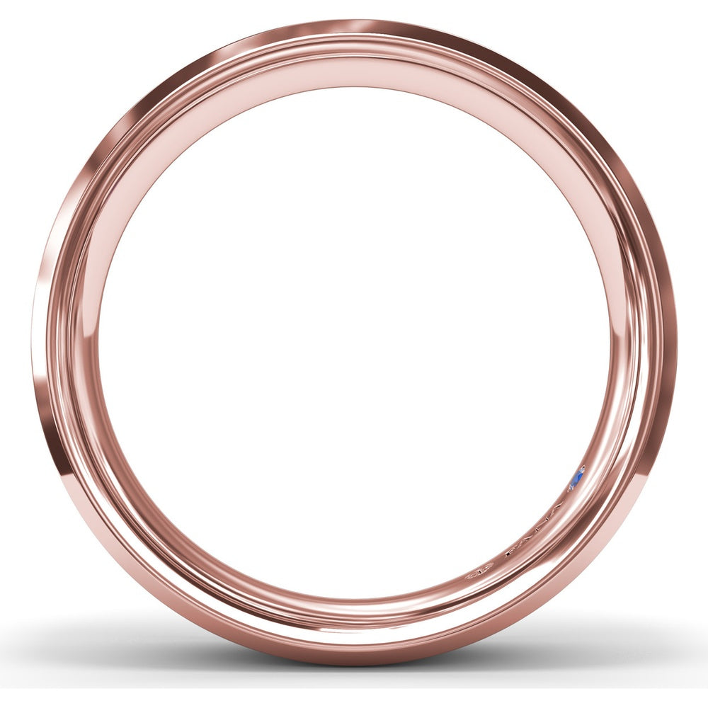 6mm High Polish Beveled Edge Men's Band by Fana