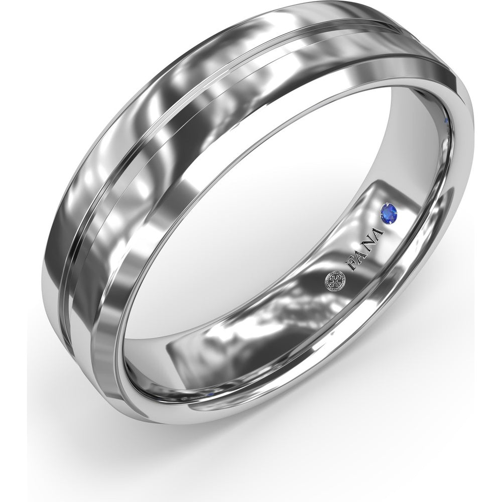 6mm High Polish Beveled Edge Men's Comfort Fit Band by Fana