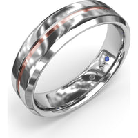 6mm High Polish Beveled Edge Men's Comfort Fit Band by Fana