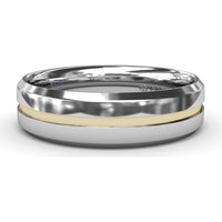6mm High Polish Beveled Edge Men's Comfort Fit Band by Fana