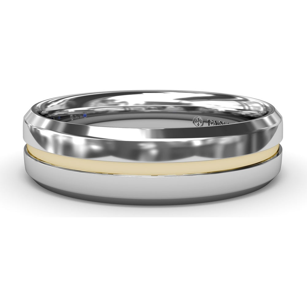 6mm High Polish Beveled Edge Men's Comfort Fit Band by Fana