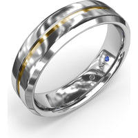 6mm High Polish Beveled Edge Men's Comfort Fit Band by Fana