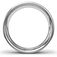 6mm High Polish Men's Band with Flush Set Round Diamond Accent by Fana - 0.02 Carat Total Diamond Weight