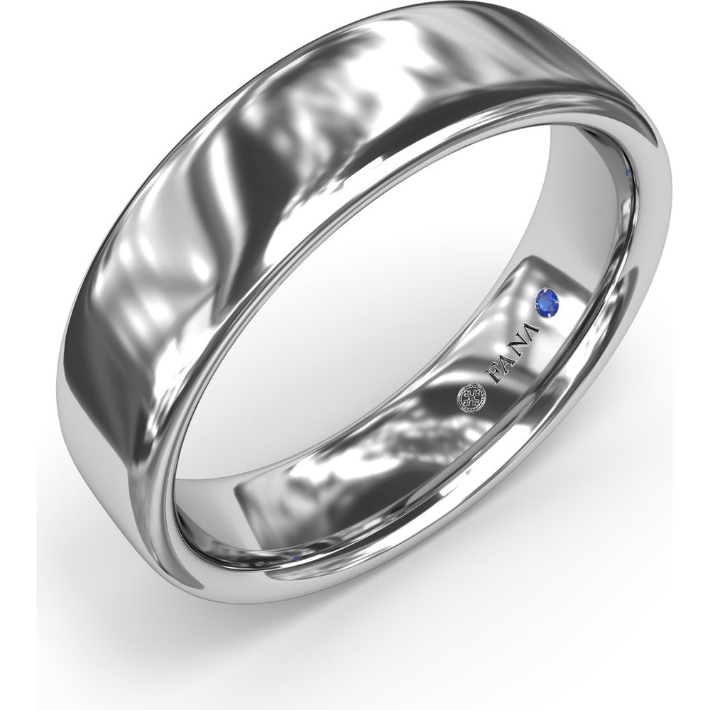 6mm High Polish Men's Comfort Fit Wedding Band by Fana