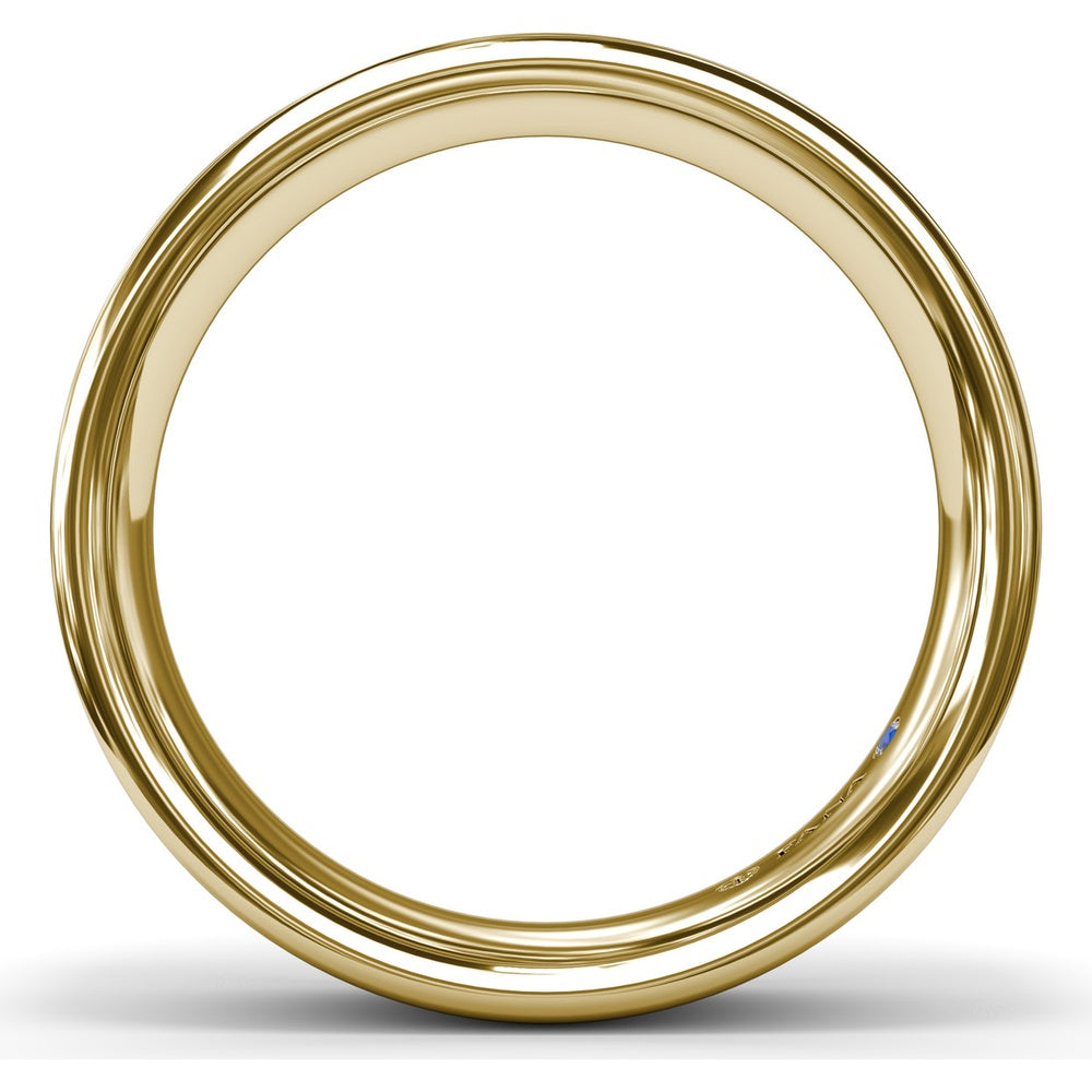 6mm High Polish Men's Comfort Fit Wedding Band by Fana
