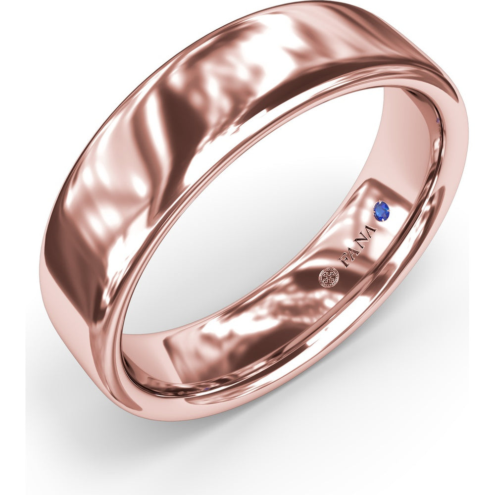 6mm High Polish Men's Comfort Fit Wedding Band by Fana