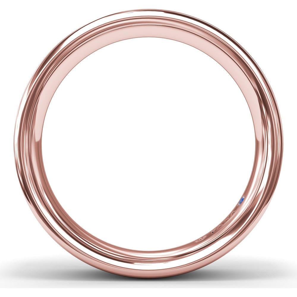 6mm High Polish Men's Comfort Fit Wedding Band by Fana