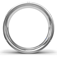 6mm Men's Band with Channel Set Round Diamond Accents by Fana - 0.15 Carat Total Diamond Weight