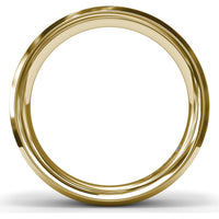6mm Sandblast Finish Bevel Edge Men's Wedding Band by Fana
